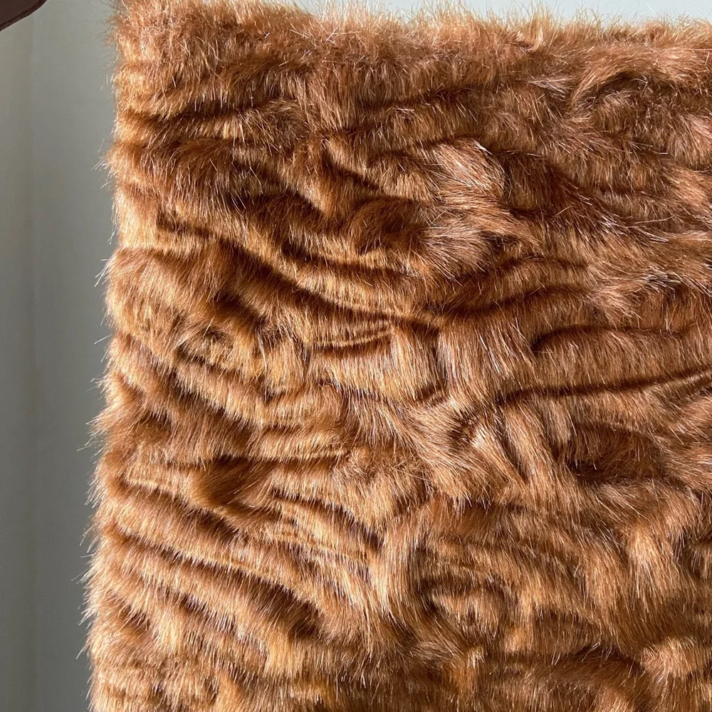 Staud faux fur xl clutch, new